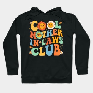 Cool Mother In Laws Club Groovy Mother'S Day Floral Hoodie